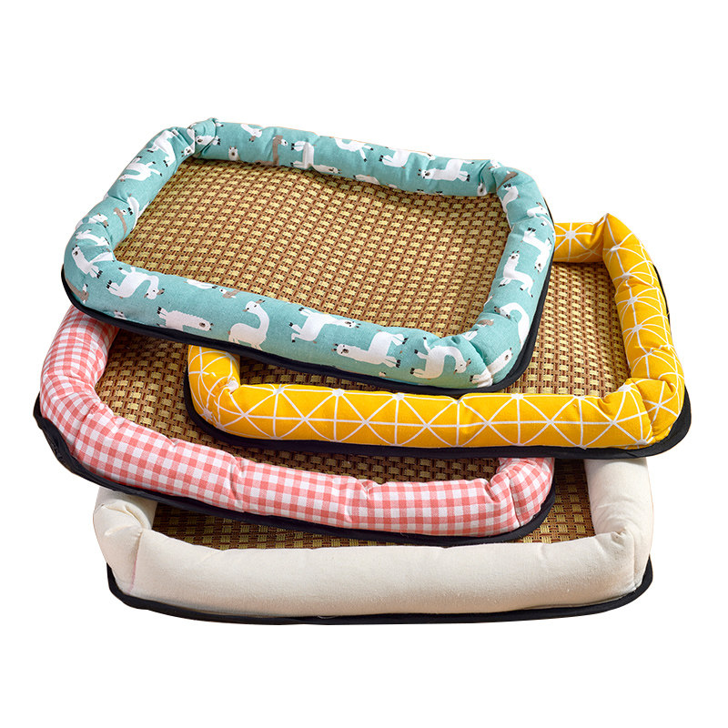 日本进口凉席地垫狗窝猫窝冰垫小型床垫四季通用宠物冰垫