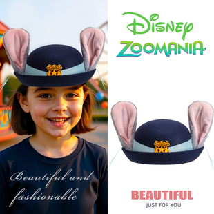 兔子警官帽子迪士尼发箍正版疯狂动物城游园装备朱迪帽子耳朵头饰