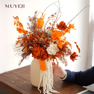 轻奢风高级感 饰摆设 永生花干花天然真花束 玄关电视柜客厅家居装