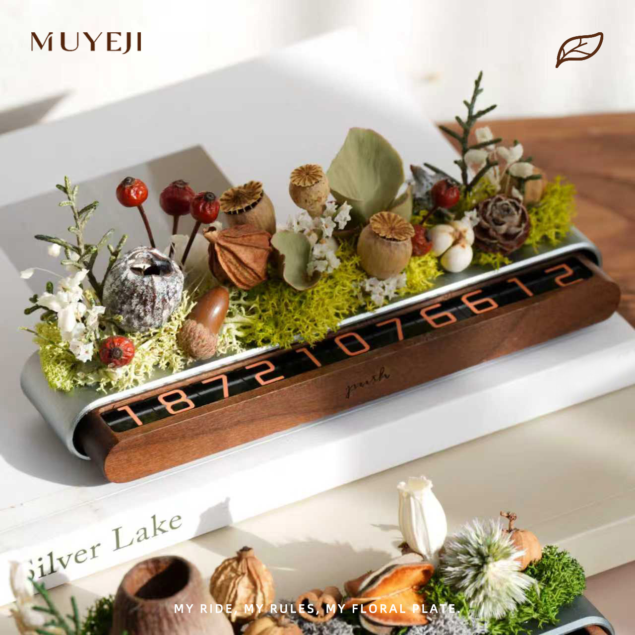 木叶集干花干果永生花停移车牌