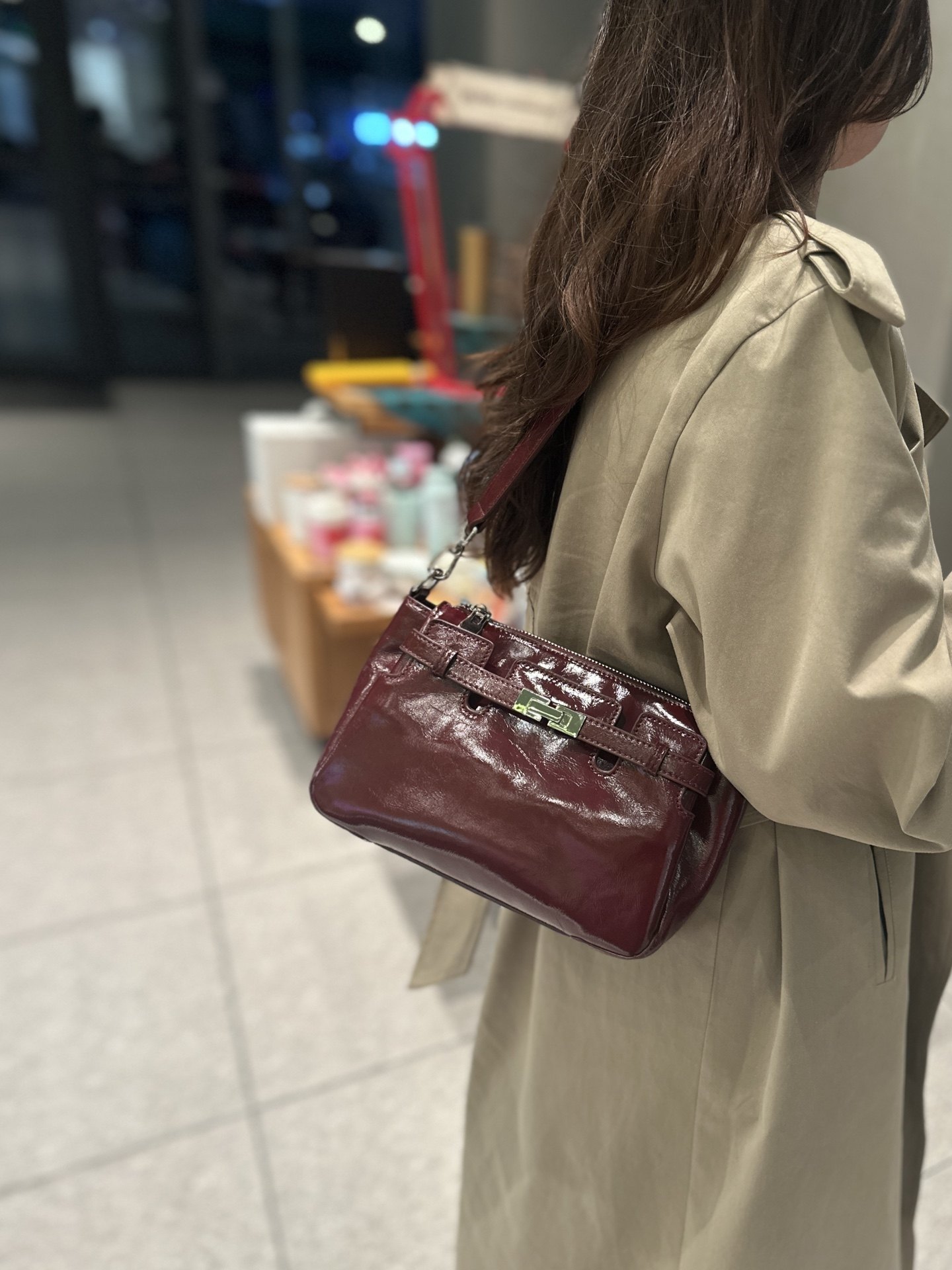 头层油蜡牛皮简约小方包女百搭