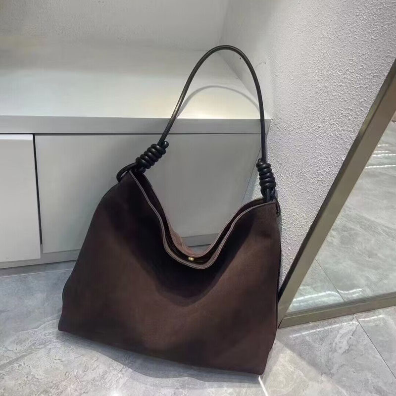 熙熙狸头层磨砂牛皮托特包女