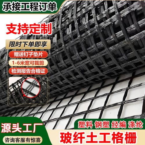 玻璃纤维玻纤土工格栅沥青路面50