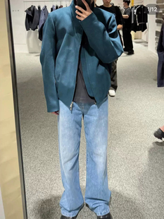 经典 蓝色牛仔裤 款 型复古水洗中低腰 老钱风 Eglitta版 Row风格