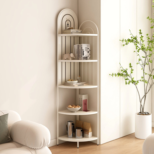 三角置物架墙角落地家用角落书架墙边落地储物柜收纳架多层墙边柜