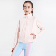 【4折专区】女童运动上衣高弹网球排球健身服 立领拉链外套新款