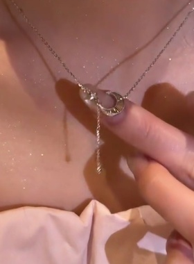 新款超仙气质星星月亮流苏项链