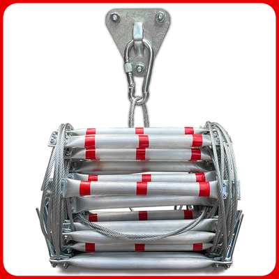 攀爬家用宿舍安全钢丝铝合金软梯