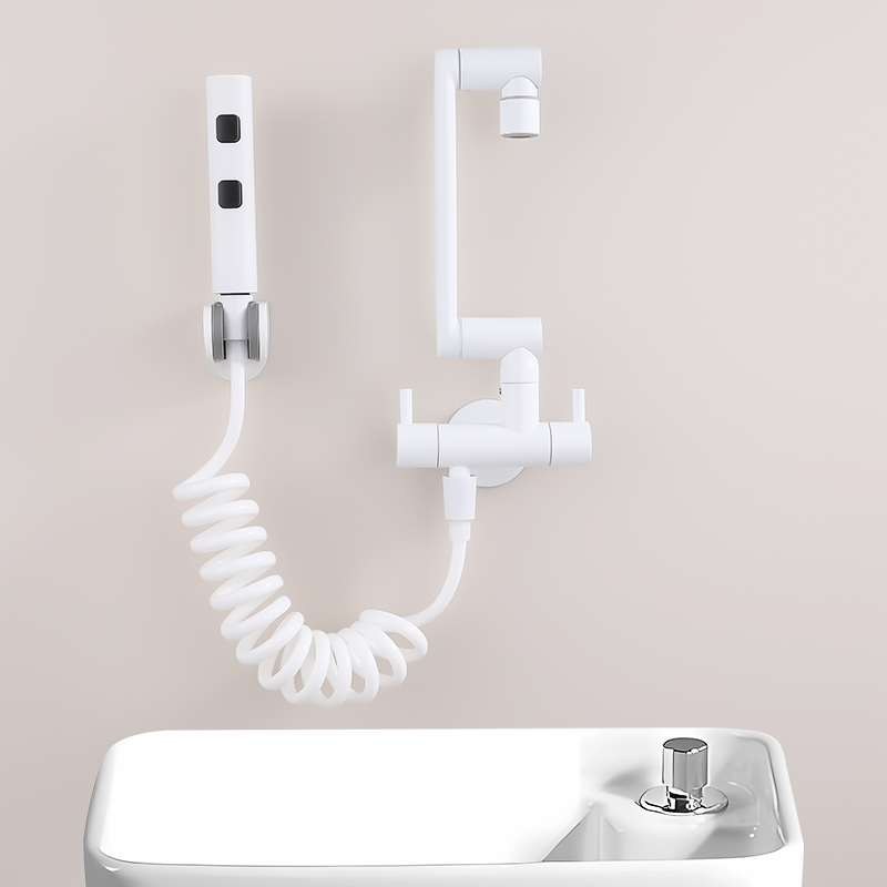 单冷拖把池龙头一进二出带喷枪