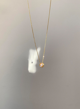 S925银金色拉丝星球吊坠项链女款