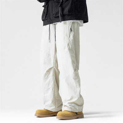 2025年秋季新款男韩系潮流宽松多口袋工装休闲长裤8852