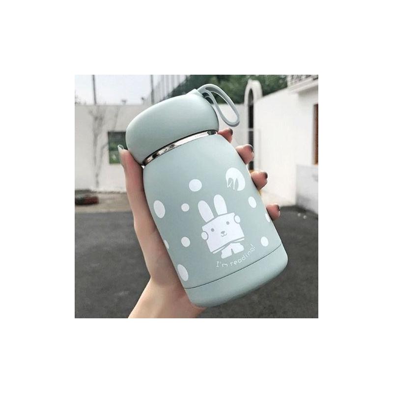 不锈钢迷你水杯防摔上班族女式可爱兔子茶杯创意便携杯防烫保厂家