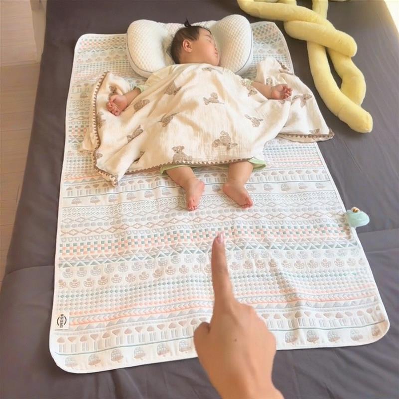 凉席a类母婴级婴儿可用宝宝棉纱布软席夏季吸汗透气幼儿园厂家