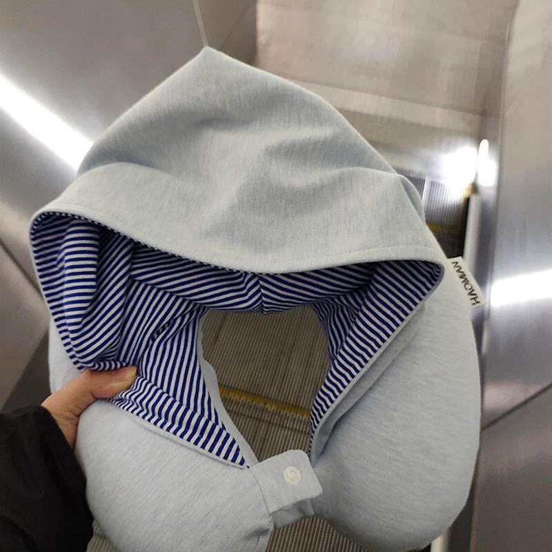 飞机护颈枕外出旅游高铁遮光旅行枕头睡觉便携u形枕颈椎病专厂家