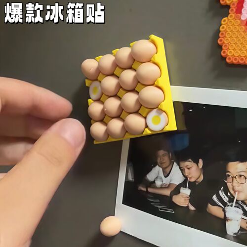 创意鸡蛋托磁吸冰箱贴可固定