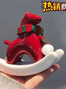红色小马陶瓷本命年吉祥摆件