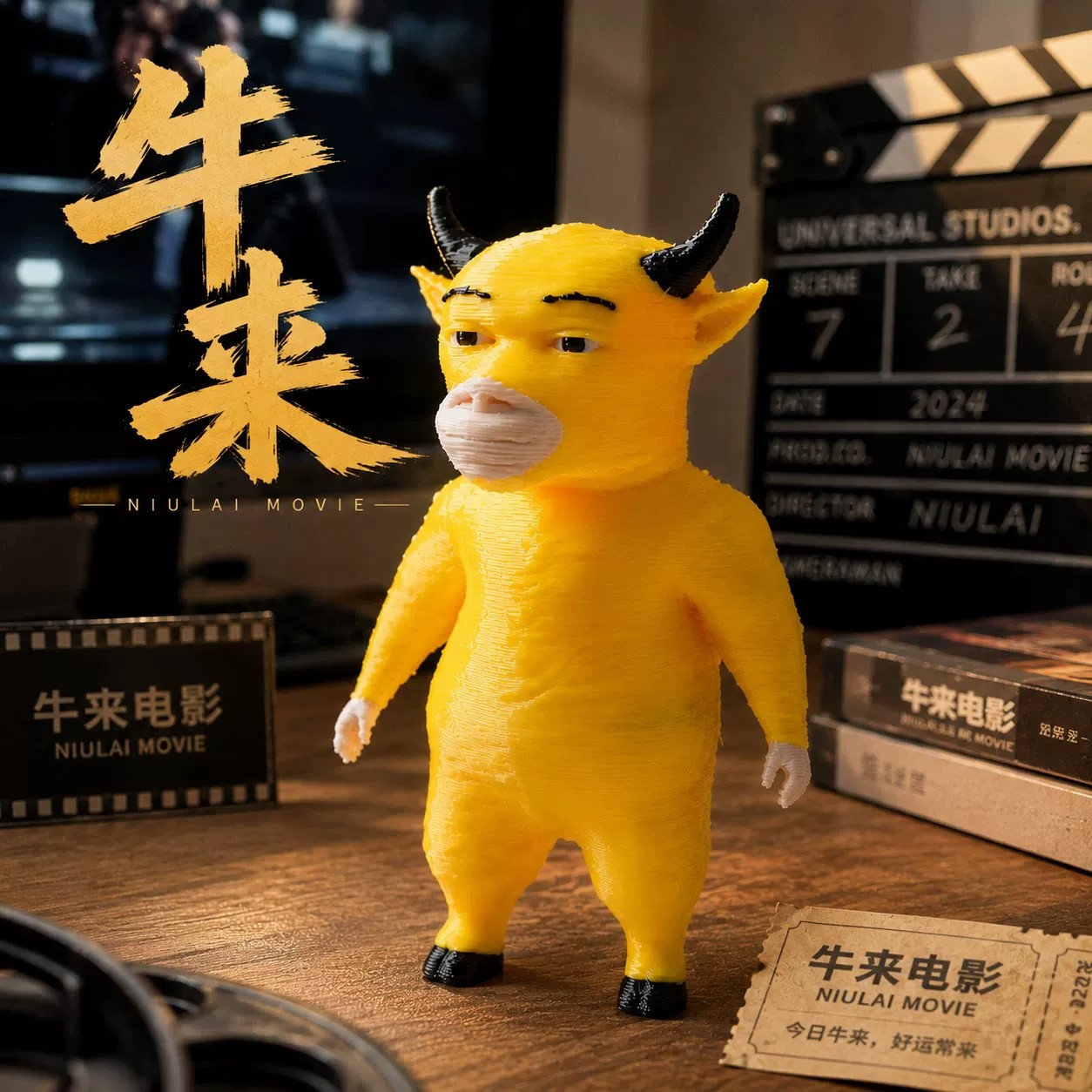 牛来恶搞3D打印小黄牛手办