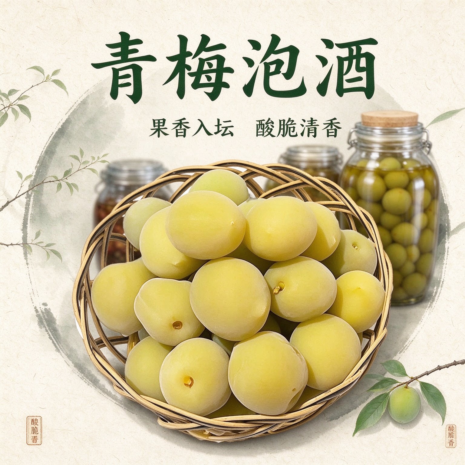 轻加工青梅鲜果泡酒半成品青竹梅酿酒休闲黄梅零食专用蜜饯解腻