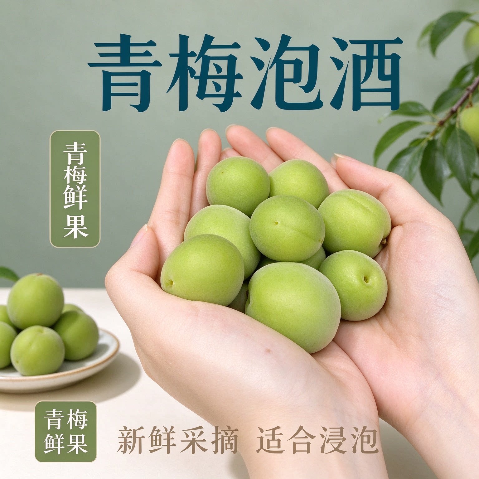 轻加工青梅鲜果泡酒半成品零食软果自酿新鲜解腻青竹梅酸梅子酿酒