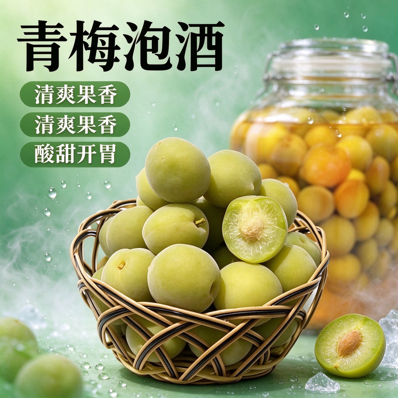 轻加工青梅鲜果泡酒半成品青竹梅黄梅蜜饯专用自酿水果精选孕妇