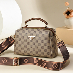 包包女包2025新款 中年妈妈通勤包女士手提包单肩斜挎包小方包 时尚