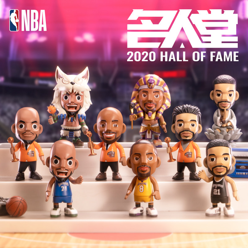 王牌化身NBA名人堂系列篮球球星潮玩盲盒公仔手办科比邓肯加内特_虎窝淘