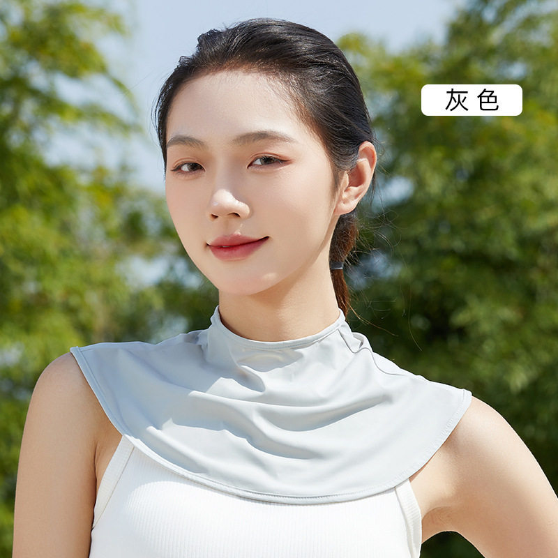 脖子防晒护颈脖套不遮脸女款2026新款夏季开车骑行透气小披肩围脖 - 实物图