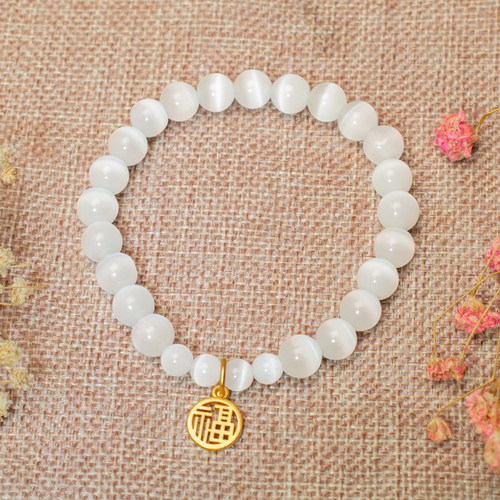 粉白猫眼石散住手工diy配件材料