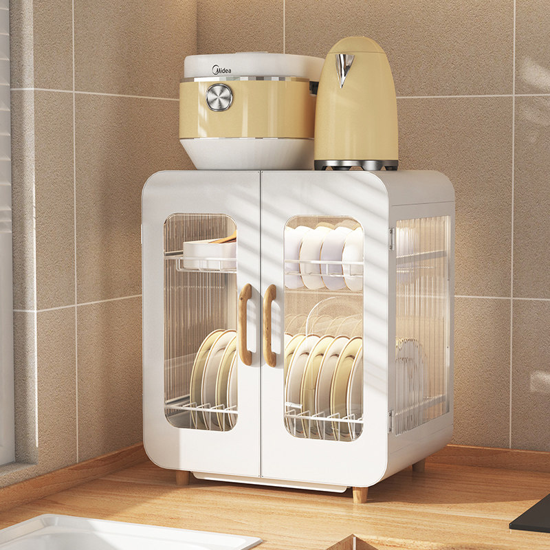 厨房碗柜防尘储物碗筷碗碟收纳家用双层沥水碗架收纳盒台面置物架,厨房/烹饪用具,碗架,淘宝优惠券,粉丝福利购,淘宝优惠卷