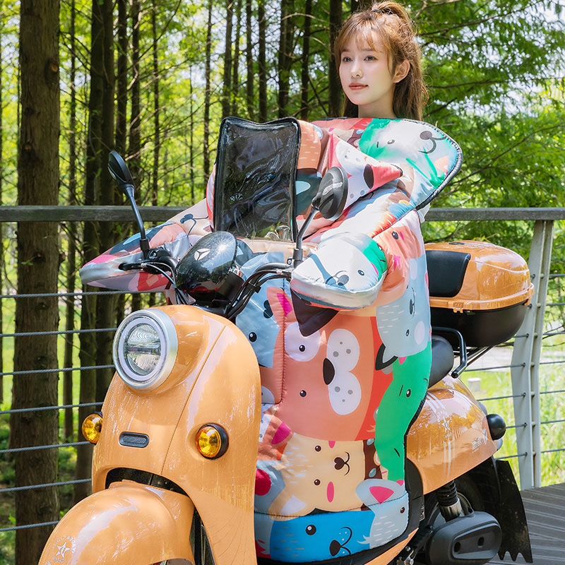 亲子款加绒加厚双人电动摩托车