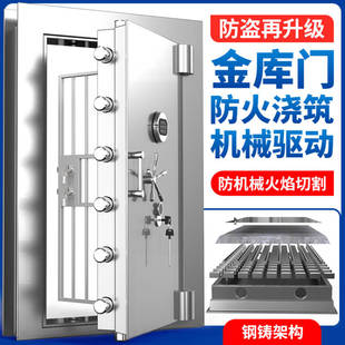 定制不锈钢银行金库门家用密室门枪械弹药库ATM机智能防盗门珠宝金店金库房大型机械防爆保险柜门