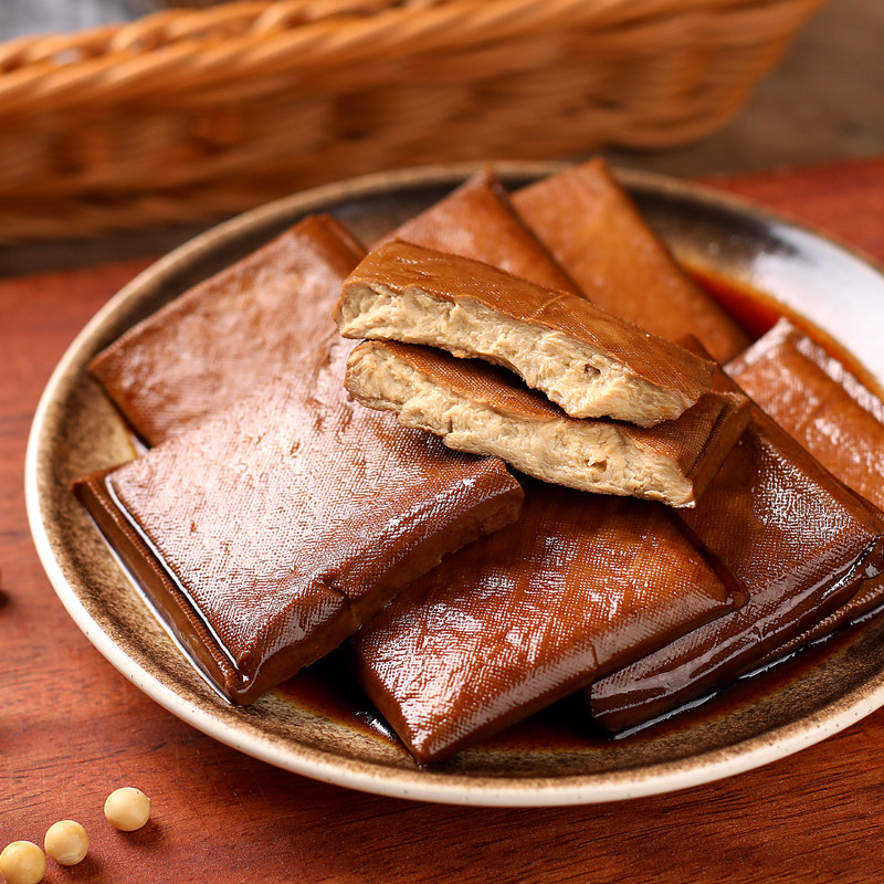 正宗茶干豆腐干五香豆干茶干卤味豆制品酱香炒菜凉安徽特产食材