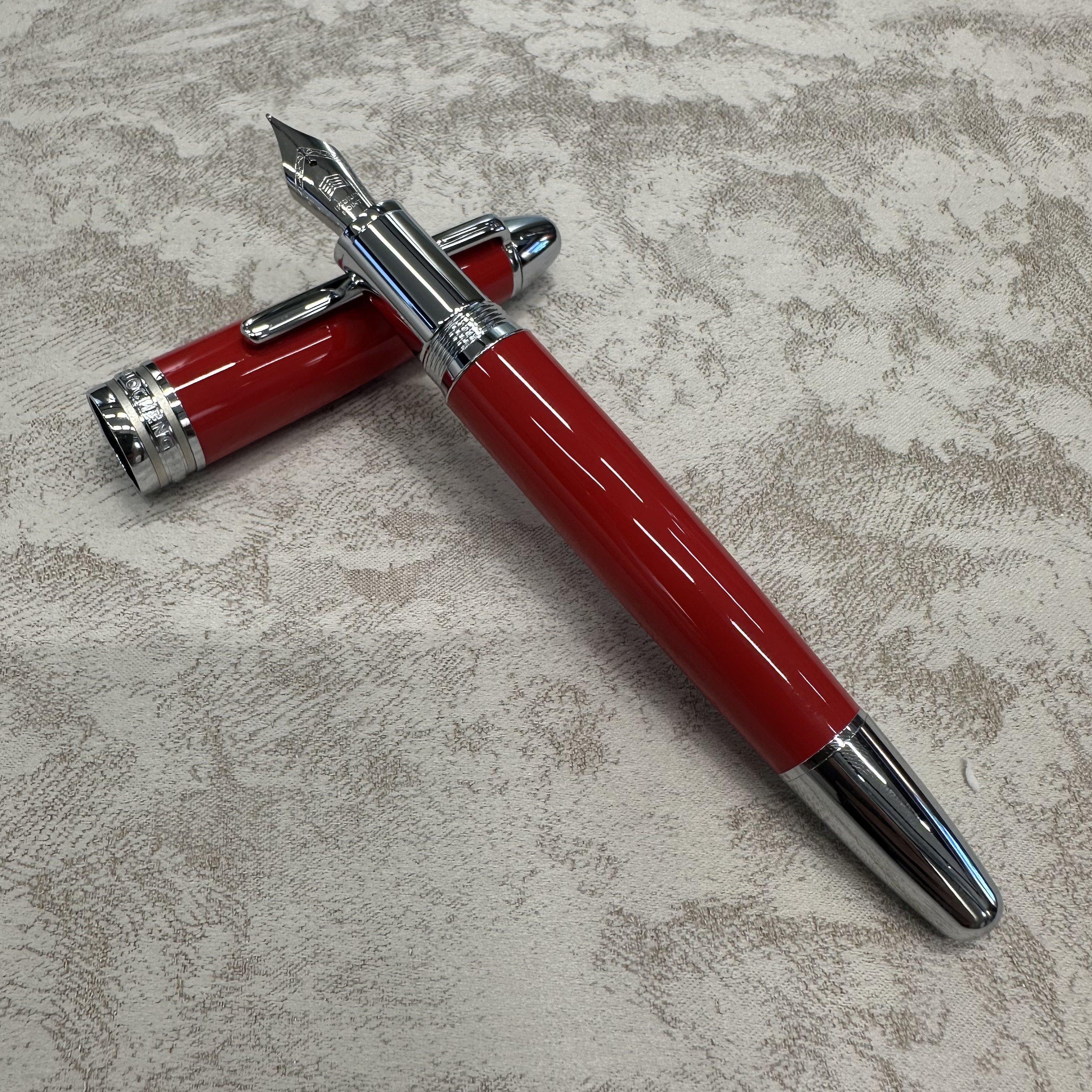 纯铜曜石红色高奢钢笔