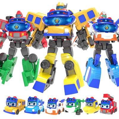 百变校巴二合体医生机长歌德儿童