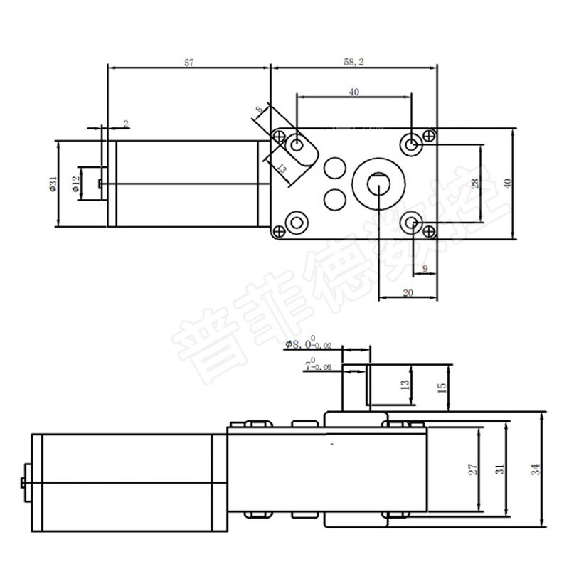 31ZY永磁直流涡轮蜗杆减速电机12V 窗帘机广告牌电机5840牙箱马达,搬运/仓储/物流设备,机械式停车设备（立体停车库）,淘宝优惠券,粉丝福利购,淘宝优惠卷