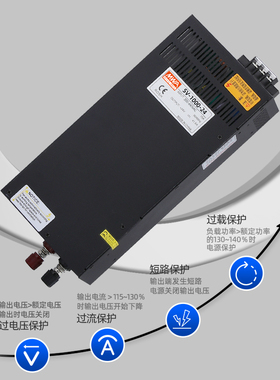 大功率380V开关电源12V36V48 1200W1500W2000W3000 DS SV-1000-24