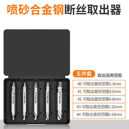 断头螺丝取出器滑丝滑牙取罗丝工具反丝断丝取丝神器断丝锥取出器
