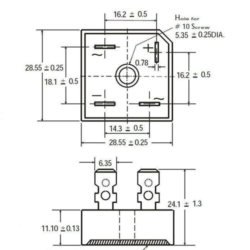 KBPC5010 1510 2510 3510单相整流桥 方桥 桥堆 50A 1000V 全新