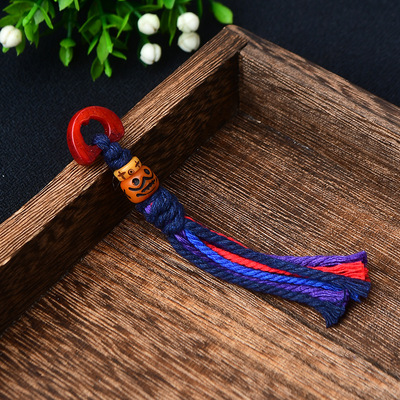 厂家直销藏式手工编织计数器陀骨阿呆小侧挂108颗文玩佛珠卡子