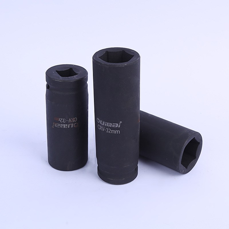 3/4重型气动套筒头子修车发黑风炮套筒头加长160mm长电动六角套筒