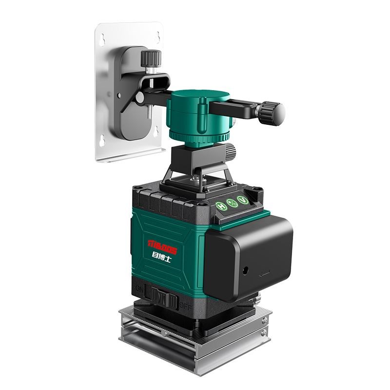 12线红外线水平仪高精度强光细线绿光户外贴墙地激光自动调平水仪