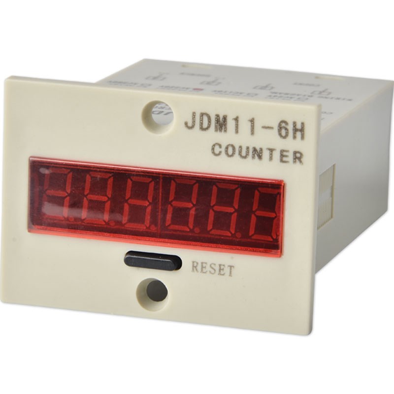 工业计数器12v24v110v220v电子记数器JDM11-6H数显累加计次计件器