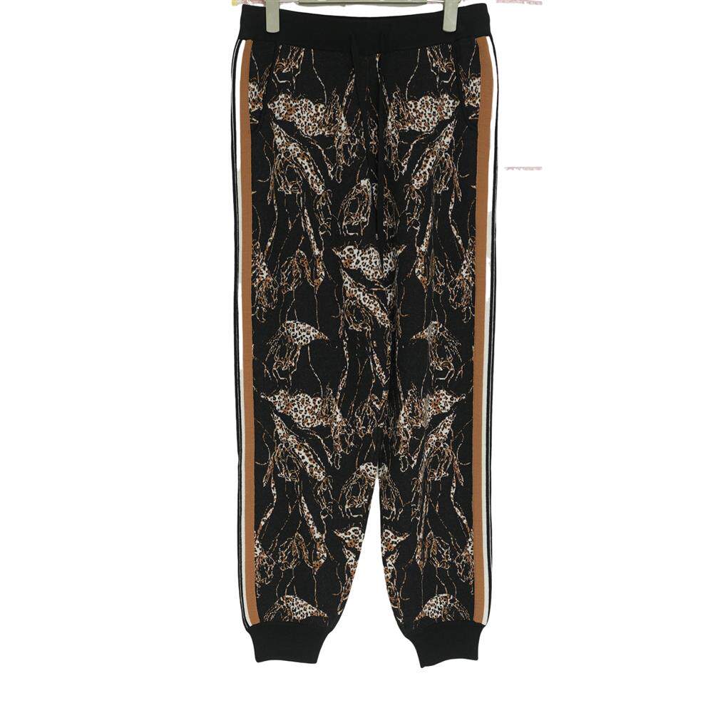 l牌精选品牌女装高端休闲时尚气质百搭女黑豹纹裤子睐a3-62612