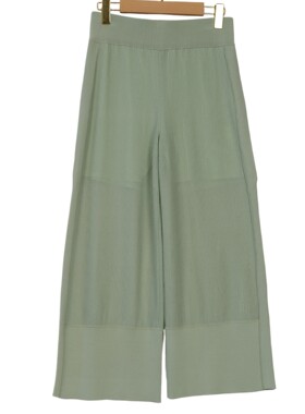 L牌精选品牌女装高端休闲时尚气质百搭女绿色裤子睐A2-62227