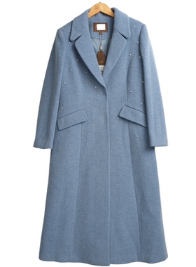 慕天姿精选品牌女装高端时尚气质百搭蓝色大衣慕天姿A4-33262