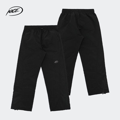 NICEID NICE运动裤男春秋款宽松直筒长裤刺绣LOGO篮球训练裤