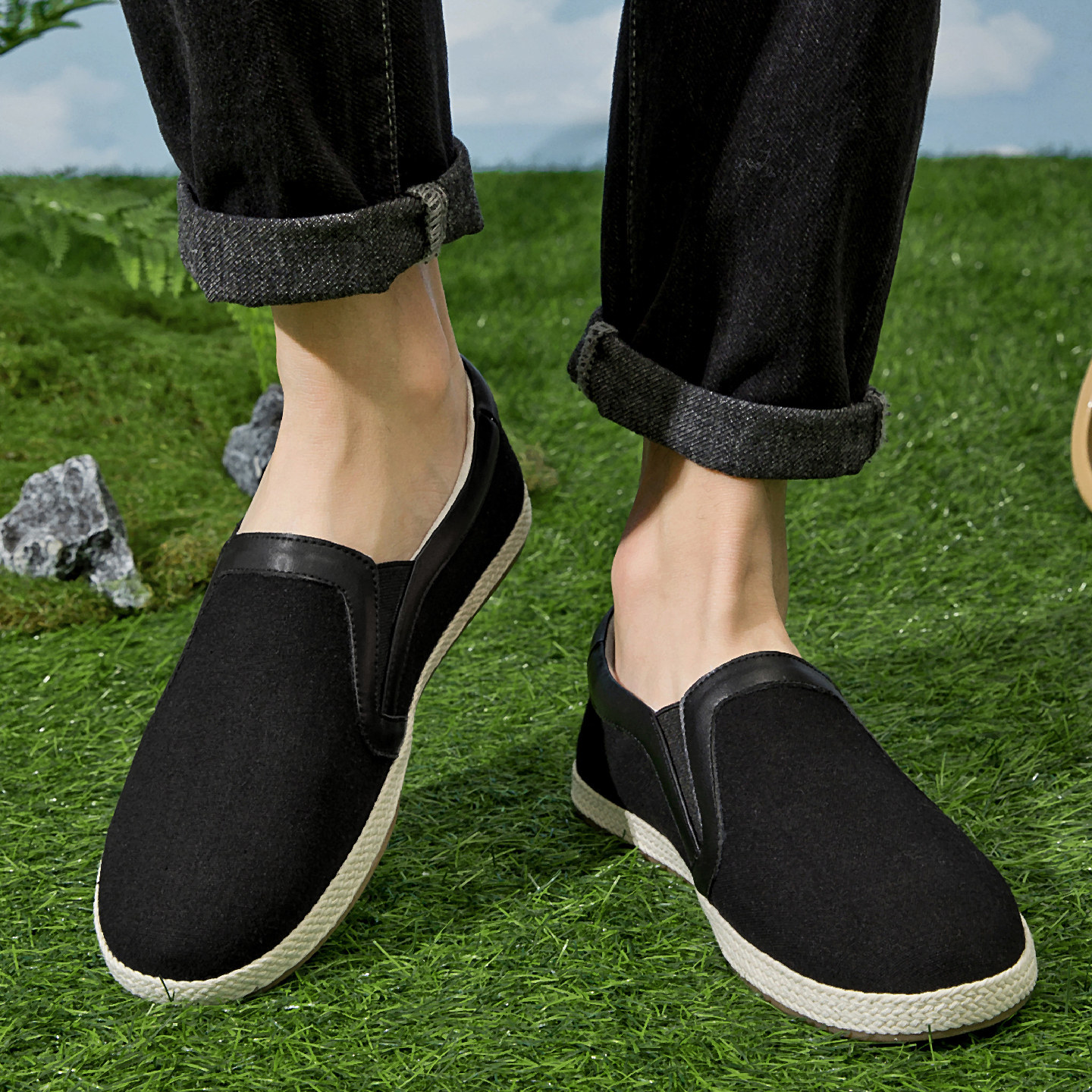 布语堂本草布鞋男女同款2025夏季新款老北京手工缝制透气防滑单鞋