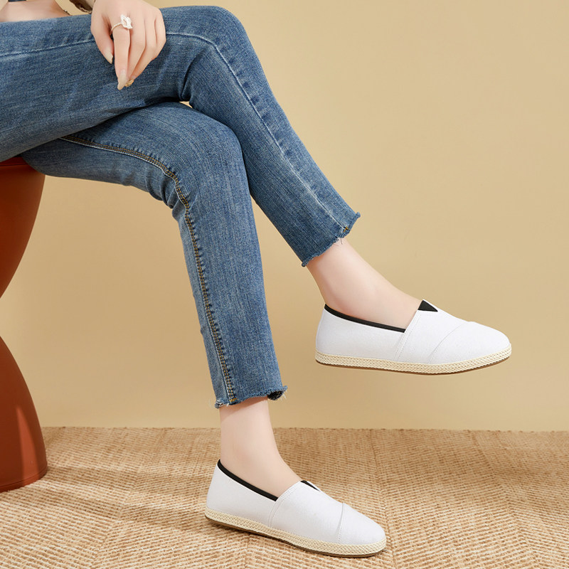 布语堂夏季新款本草手工布鞋舒适白色一脚蹬老北京布鞋女单鞋软底,女鞋,传统布鞋,淘宝优惠券,粉丝福利购,淘宝优惠卷