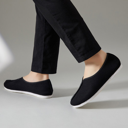 布语堂平底浅口中式手工缝制布鞋