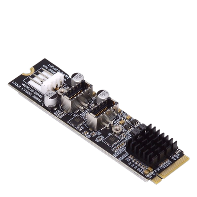 10Gbps双口TYPE-E扩展卡NVME M.2 M-Key PCIe转前置USB3.1 M2扩展